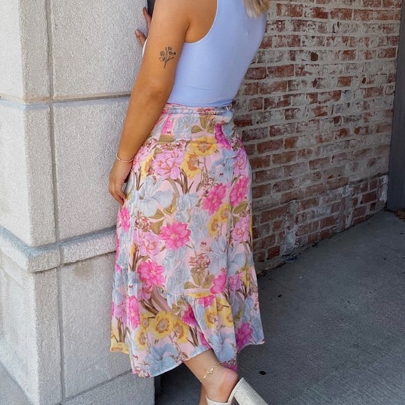 Floral Midi Skirt by Olivaceous - Picture 2 of 2